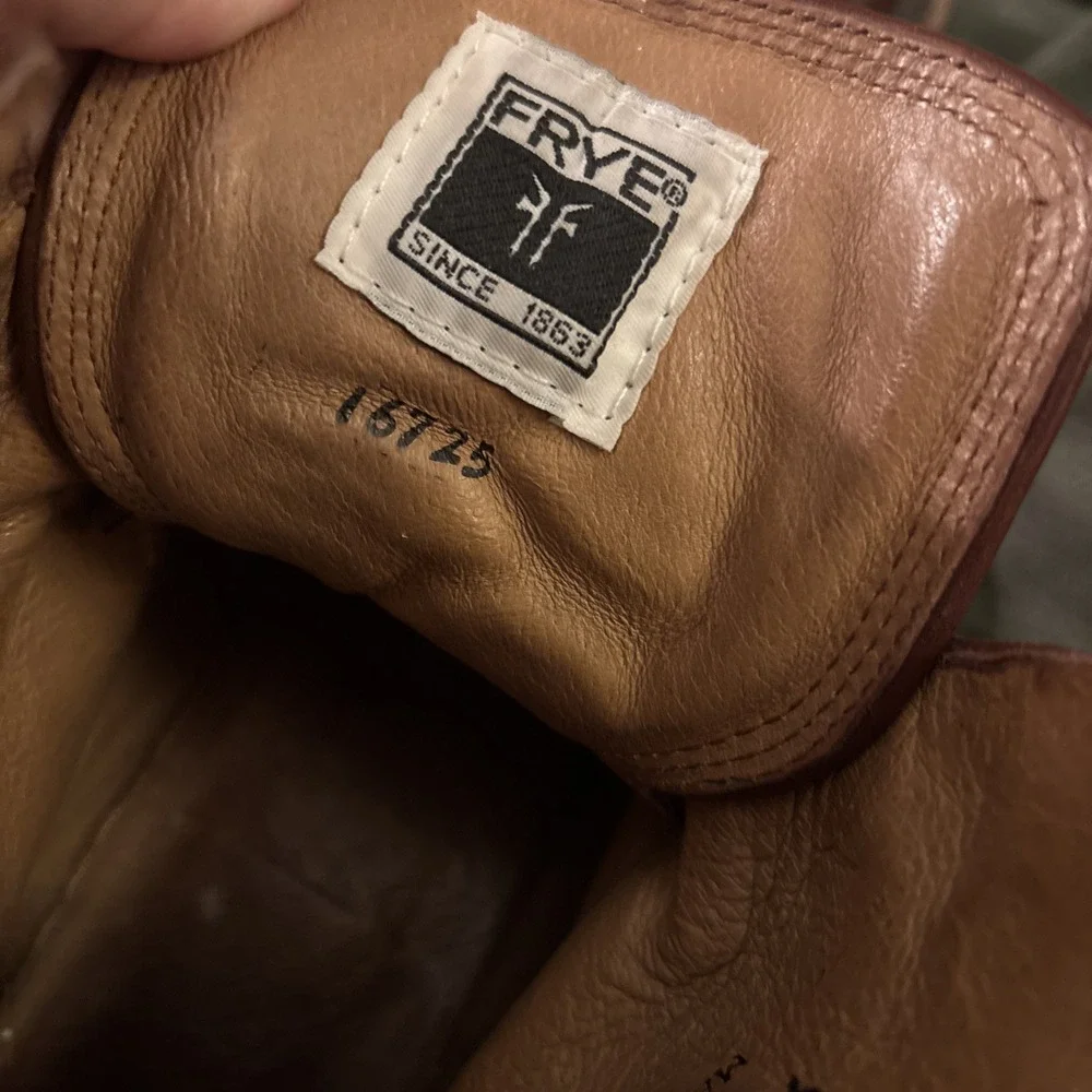 Vintage Frye Men's Brown Cognac Leather Lace-Up Boots 9.5D HikeWork Gorpcore